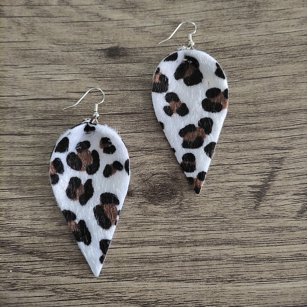 NWT Faux Leather Earrings